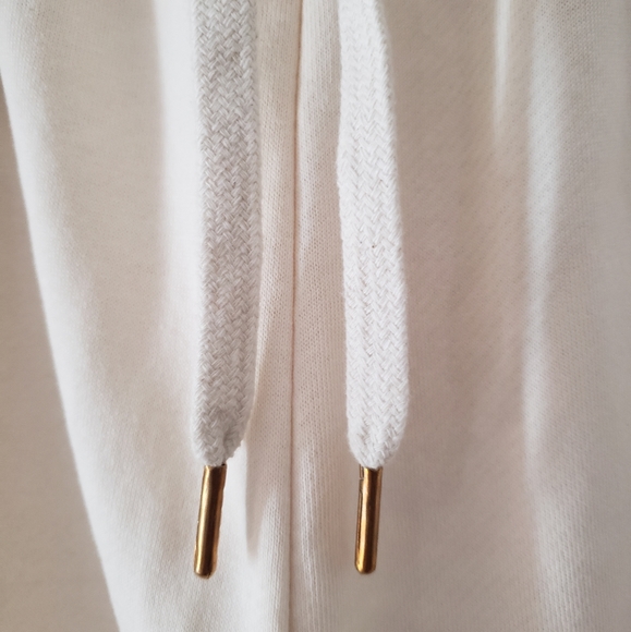 We Wore What Off White Terry Jogger Cotton Sweatpants Large Boyfriend cream - Picture 8 of 13